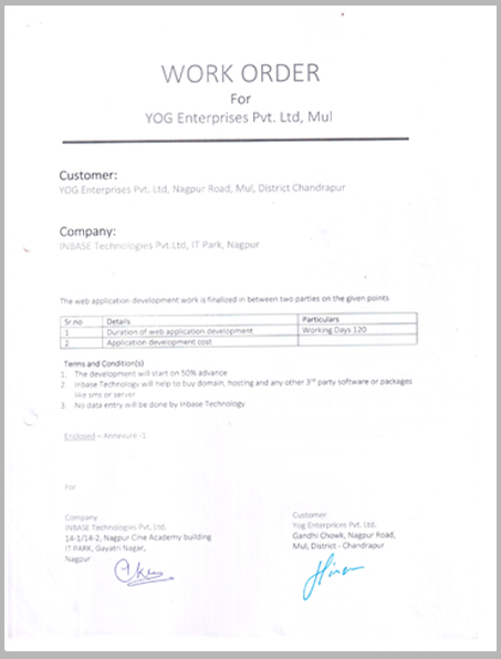 ERP Application for Rice mill YOG Enterprises Pvt Ltd.